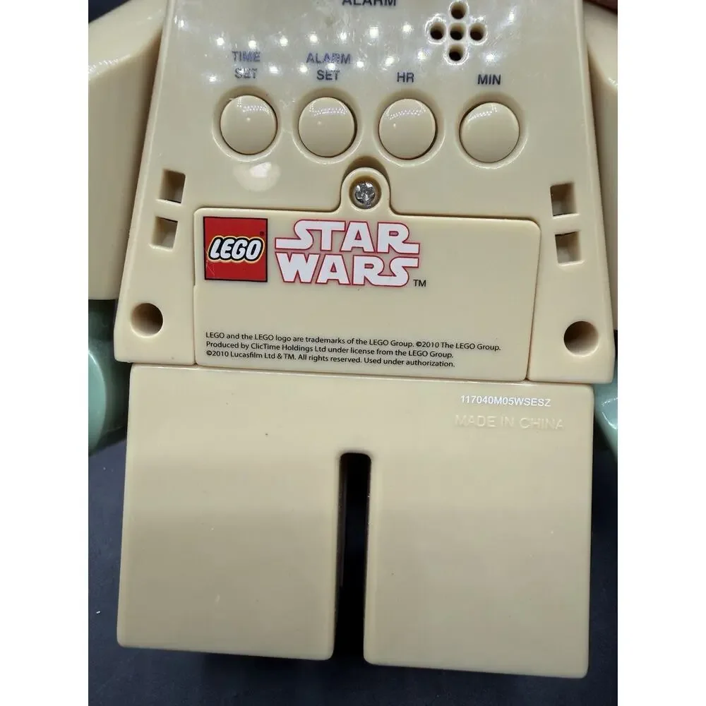 Lego Star Wars Minifigure YODA Poseable Alarm Clock WORKS GREAT!!